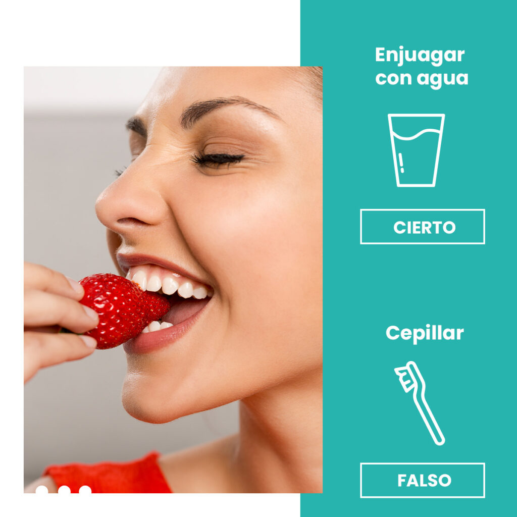 ¿Qué hacer después de comer o beber fruta ácida?