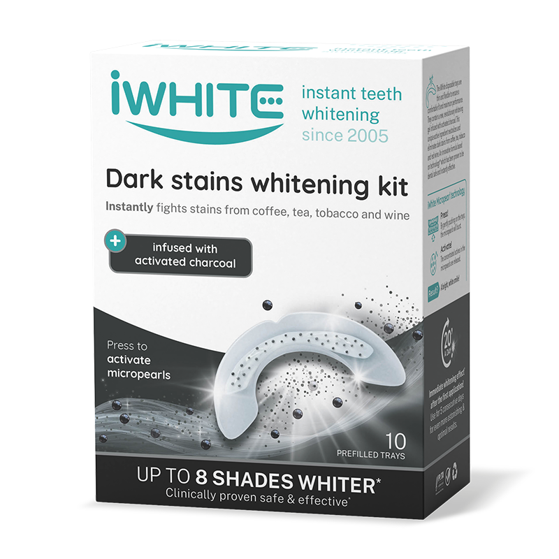 Комплект за избелване на зъби с активен въглен iWhite Dark Stains