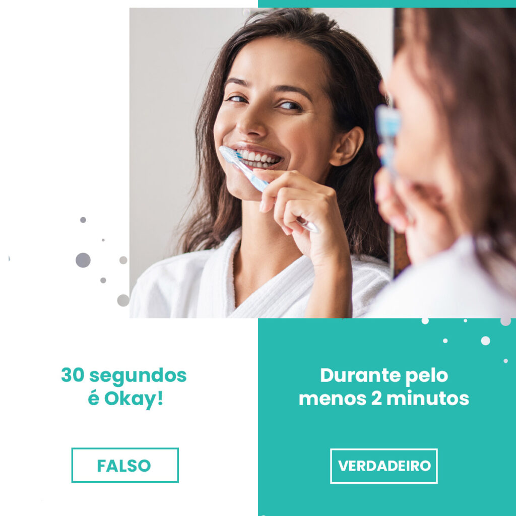 Durante quanto tempo devo escovar os dentes?