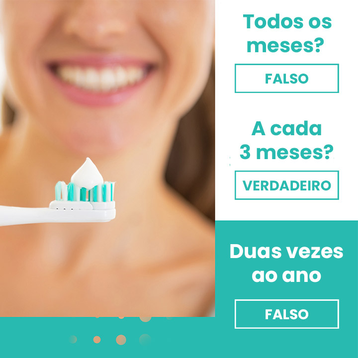 Com que frequência deve trocar a sua escova de dentes?