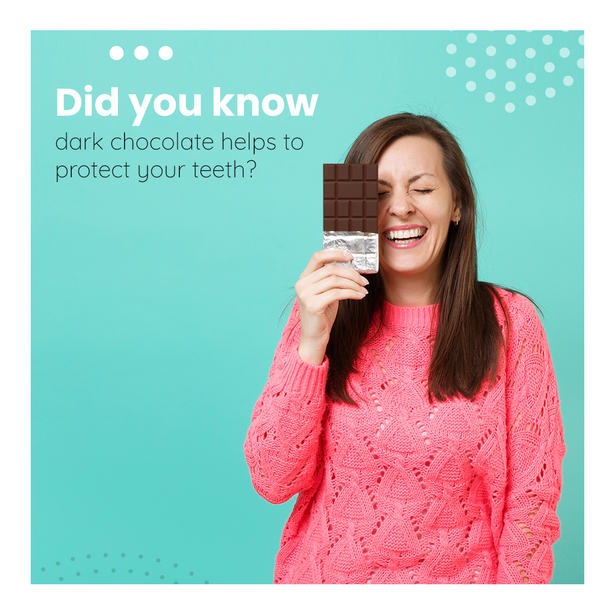 Did you know dark chocolate helps to protect your teeth?